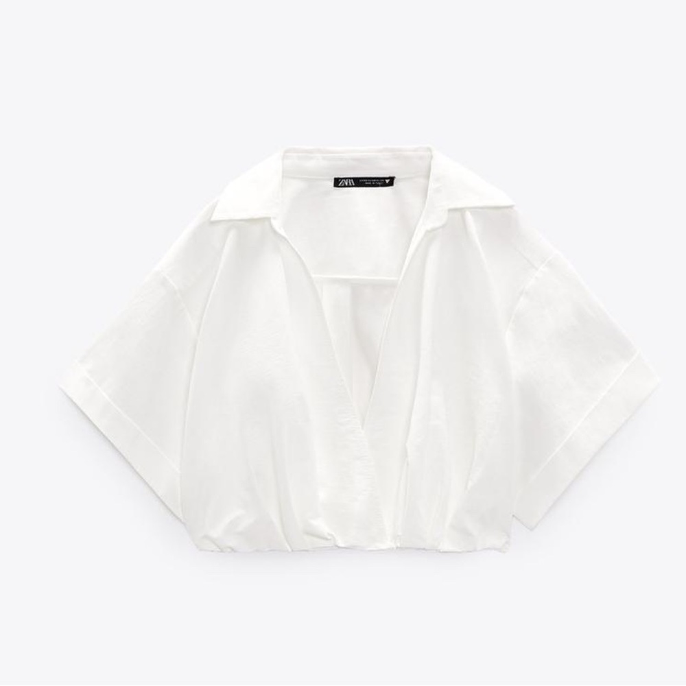 Zara Cream Crop Top for Women